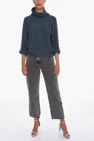 Cashmere Turtleneck Sweather with Sequins