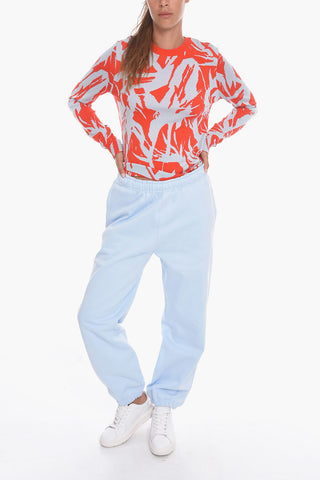 Solid Color Fleeced Cotton Joggers