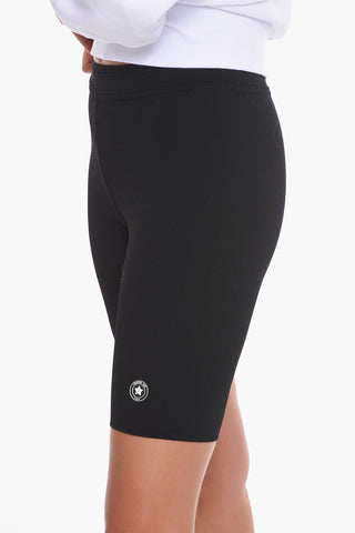 Biker Shorts with Embossed Logo Application