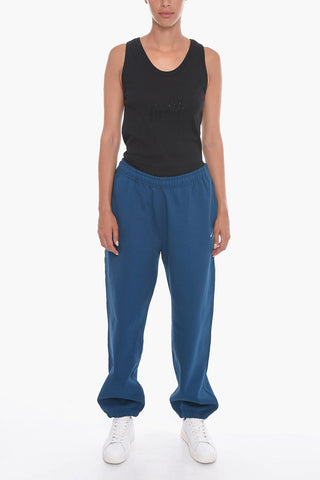 Solid Color Fleeced Cotton Joggers
