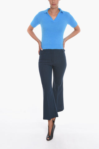 Short-sleeved Angora Blend Polo