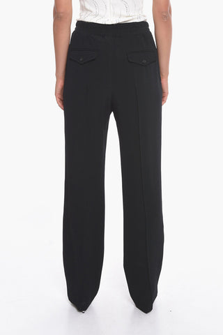 Stretch CADY Trousers with One Front Pleat