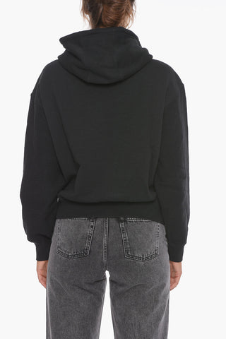 Cotton Hoodie with Shiny Contrast Print