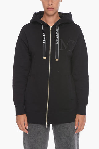S MAX MARA Felpa Zip-up ALBERO con Cappuccio