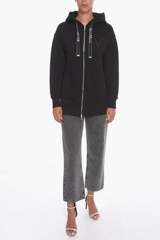 S MAX MARA Felpa Zip-up ALBERO con Cappuccio