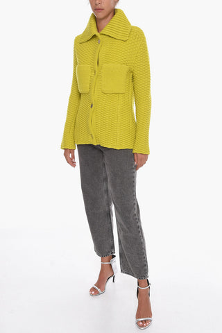 Cappotto in Lana con Tasche Utility