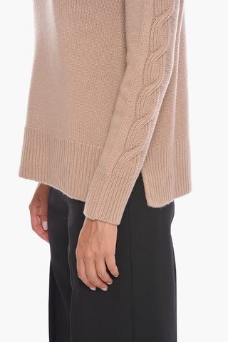 Maglia in Cashmere COMO con Maniche Aran
