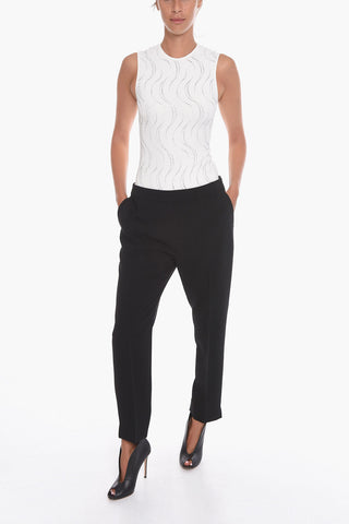 Pantaloni KERRY a Vita Alta con Spacchi Laterali