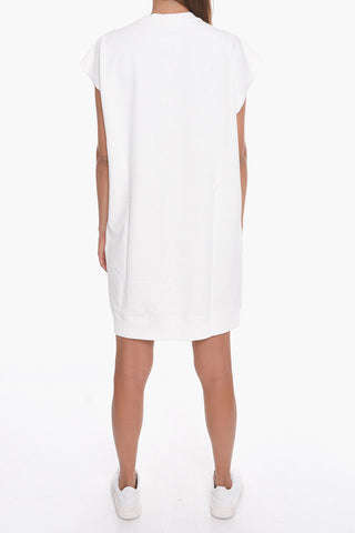 MM6 Sleeveless Sweat Dress with Chain Necklace Print