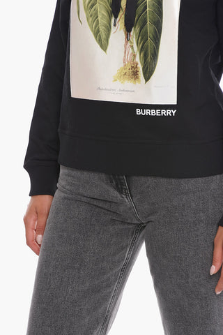 Felpa Hoodie POULTER BOTANICAL con Patch in Satin