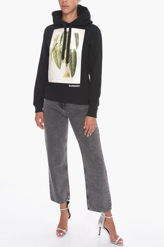 Felpa Hoodie POULTER BOTANICAL con Patch in Satin
