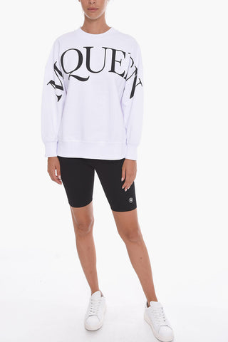 Oversized Crew-Neck Sweatshirt with Logo-Print