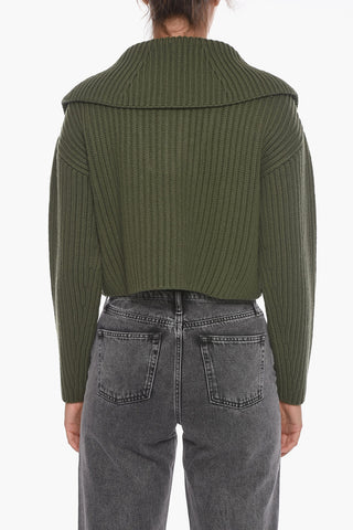 Maglione in Lana a Costine con Zip