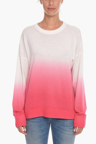 Crew Neck Shaded Design Cotton Sweater