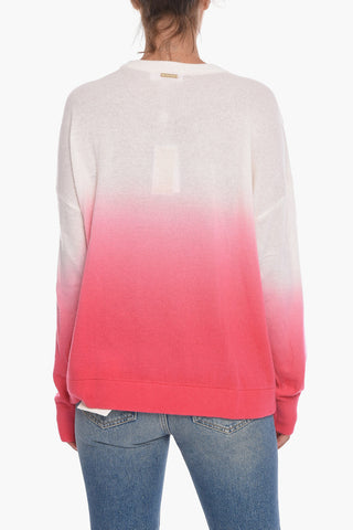 Crew Neck Shaded Design Cotton Sweater