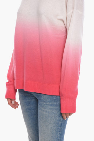 Crew Neck Shaded Design Cotton Sweater