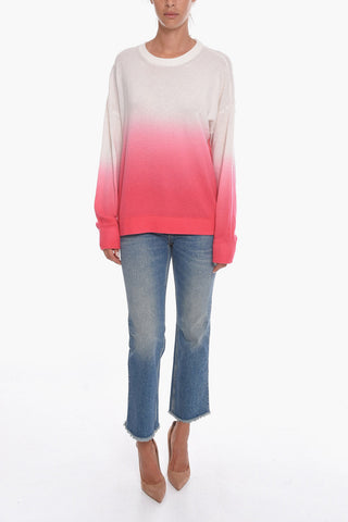 Crew Neck Shaded Design Cotton Sweater