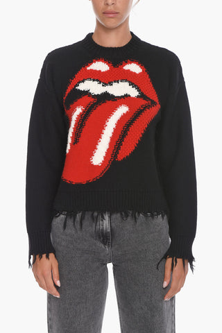 Fringed Edge START ME UP Wool Pullover