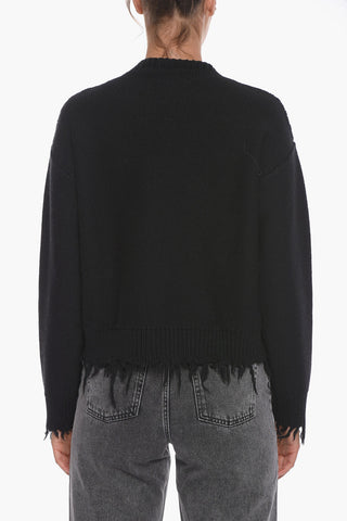Fringed Edge START ME UP Wool Pullover