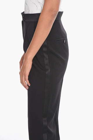 PIANOFORTE Wool SABBIA Trousers with High Waist