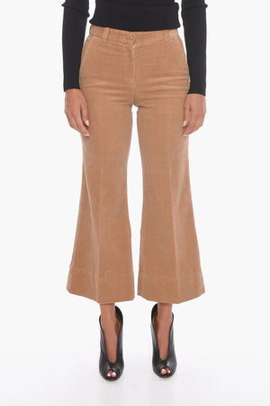 Cropped Palazzo-Hose aus Cord