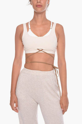 JACQUEMUS Dri-Fit Sport Bra with Lace-Up Detail