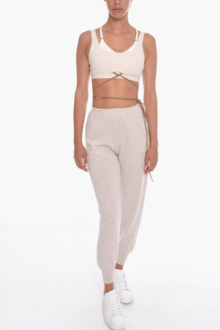 JACQUEMUS Dri-Fit Sport Bra with Lace-Up Detail