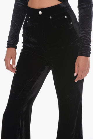 STROBE Pantaloni in Velluto con Gamba Svasata
