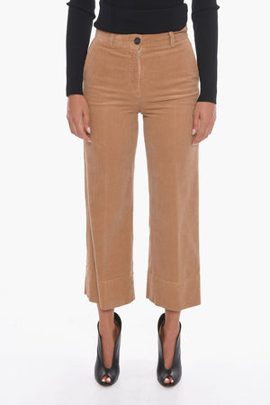 Cropped Palazzo-Hose aus Cord