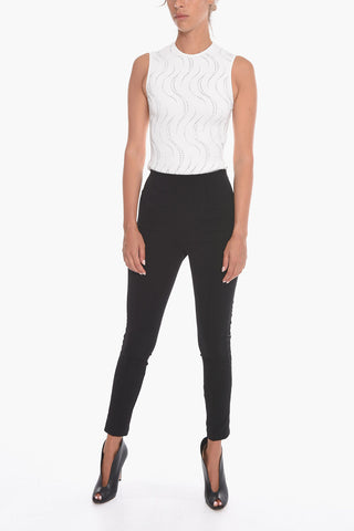 Pantaloni AVION in Jersey Tecnico con Righe Laterali