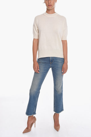 Crew Neck Short-sleeved Cashmere Sweater