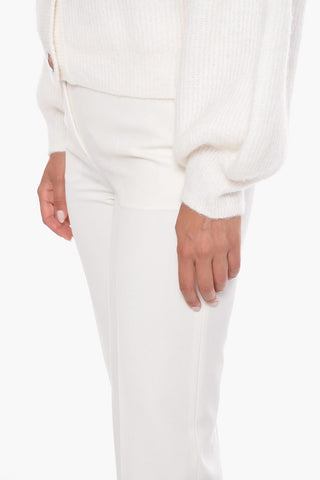 Alpaca Blend CELINE Crop Cardigan with Balloon Sleeves