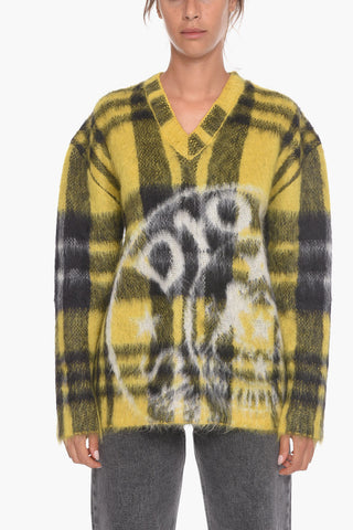 Mohair-blend Sweather with V-neckline