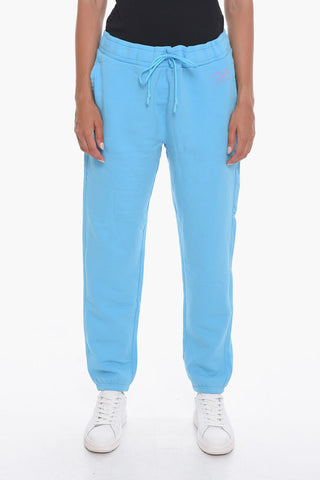 Joggers DANIELLA in Cotone Felpato a Tinta Unita con Logo Ricamato
