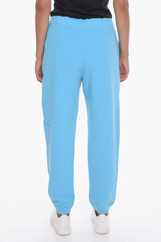 Joggers DANIELLA in Cotone Felpato a Tinta Unita con Logo Ricamato