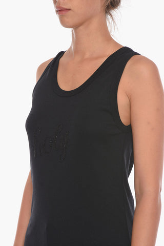 Tank Top HOLY in Cotone con Ricamo