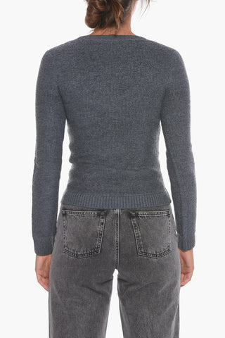 Stretch Wool Sweater with Sequined Detail