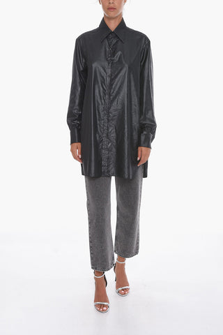 UNISEX MM1 Oversized Shirt with Snakeskin Effect