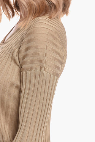 Ribbed Silk Minidress