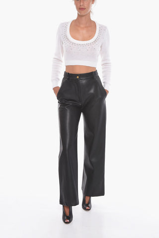 Crystal-embellished Mohair Cropped Sweater