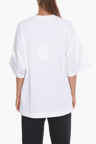 Oversized Crew-neck T-Shirt with Printed Contrasting Logo