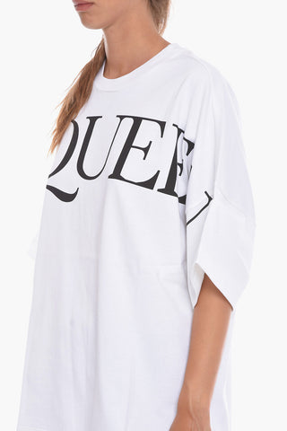 Oversized Crew-neck T-Shirt with Printed Contrasting Logo