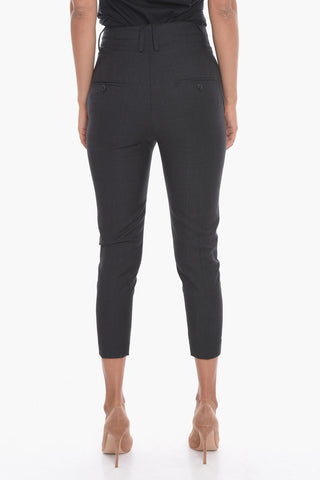 ETOILE Virgin-wool NOAH High-waisted Pants in Glen-check Motif