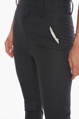 ETOILE Virgin-wool NOAH High-waisted Pants in Glen-check Motif