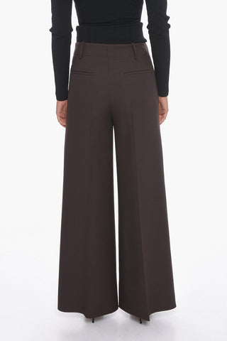 Pantaloni a Palazzo con Pince Frontale