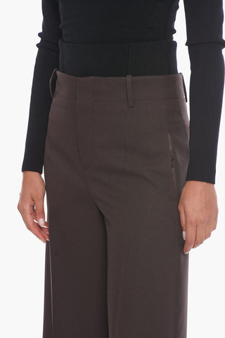 Pantaloni a Palazzo con Pince Frontale
