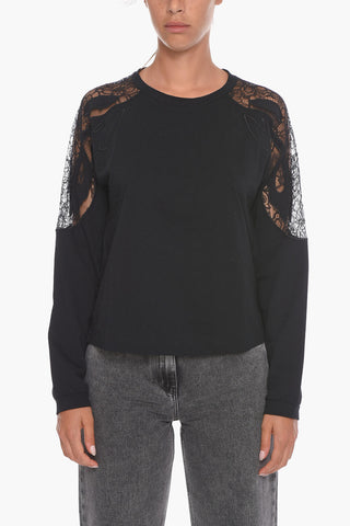 Long-sleeved T-shirt Laced Details