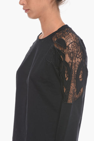 Long-sleeved T-shirt Laced Details