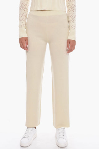 Cashmere Flared Joggers with Sequined Details