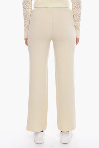 Cashmere Flared Joggers with Sequined Details